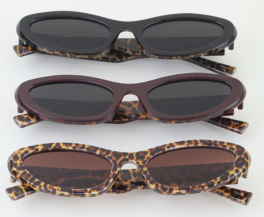 Two Toned Leopard Print Sunglasses (3 colors)