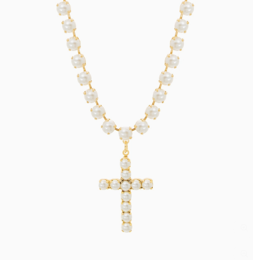 TOVA - Mini Donatella Necklace in Pearls