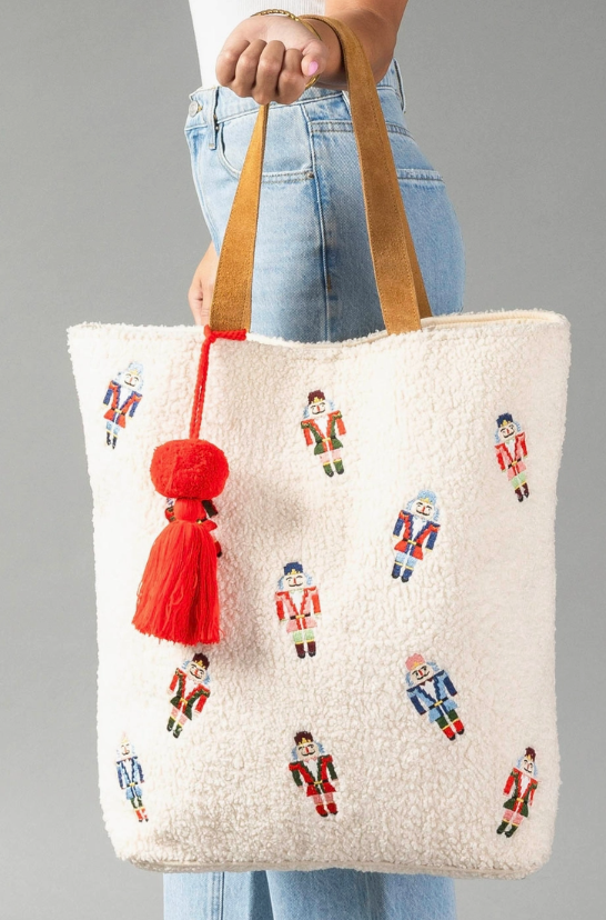 Sherpa Nutcracker Oversized Tote