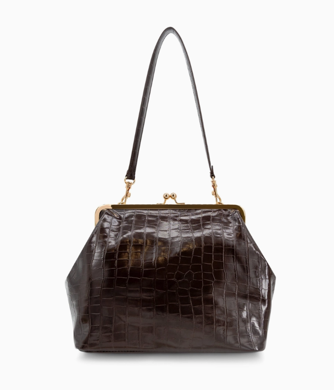 Faux Crocodile Leather Handbag (2 colors)