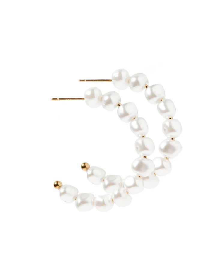 Tinsley Pearl Hoop Earrings