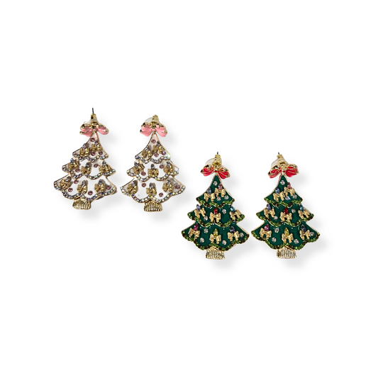 Bows & Sparkles Christmas Earrings (2 colors)