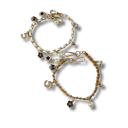 Faux Leather Charm Bag Chain (2 colors)