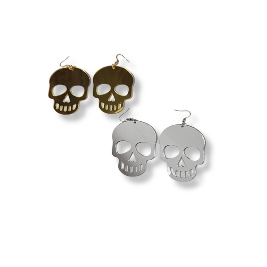 Mirror Skull Earrings (2 colors)