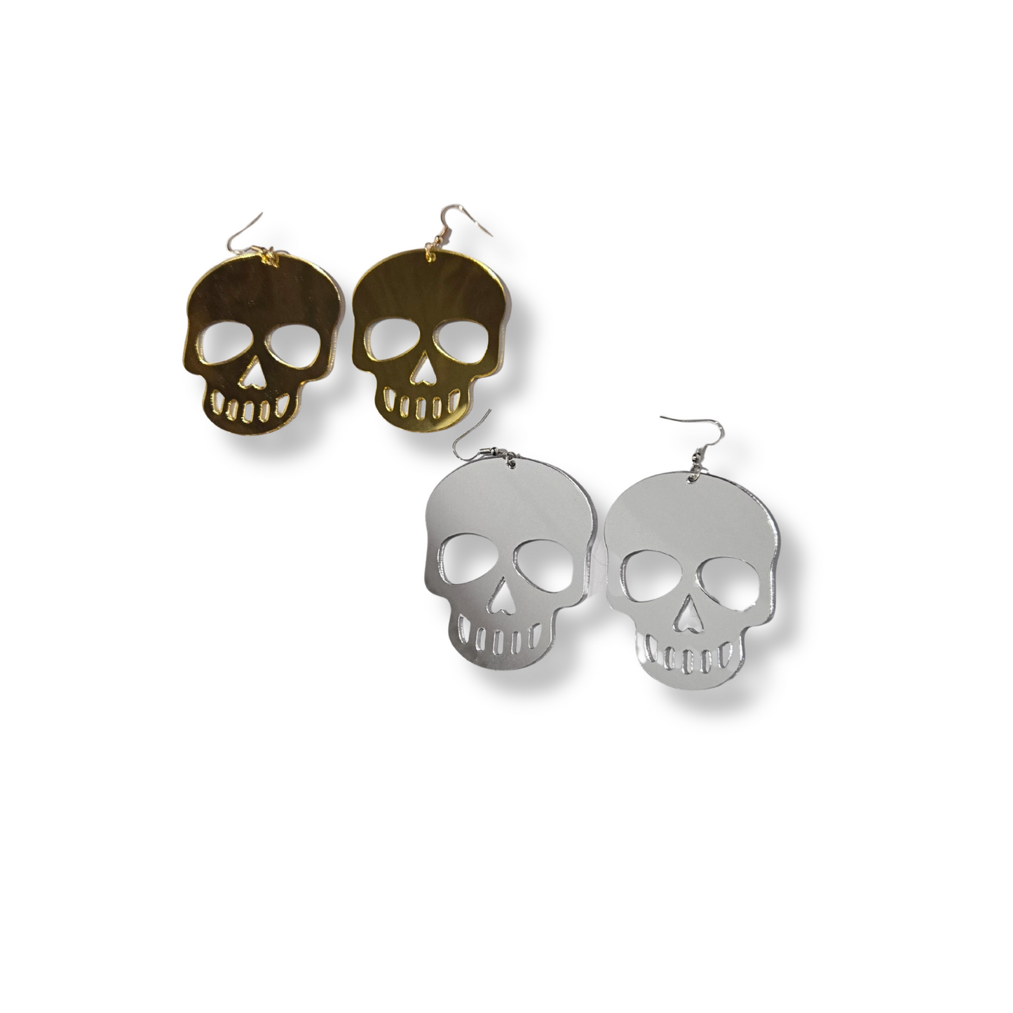 Mirror Skull Earrings (2 colors)