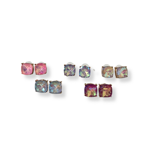 Rhinestone Statement Studs - Opalescent (5 colors)