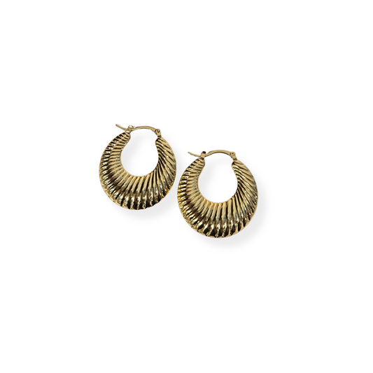 Spiral Textured Hoop Earrings