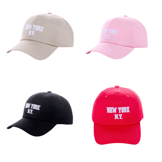 New York Embroidered Baseball Cap (4 colors)