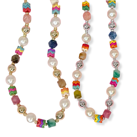 TJ - Ziggy Pearl Pop Necklace (2 colors)