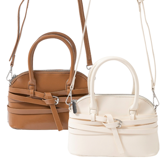 Mini Glossy Layered Strap Handbag (2 colors)