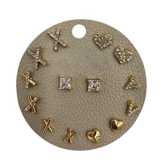 X Marks the Spot Stud Earring Set