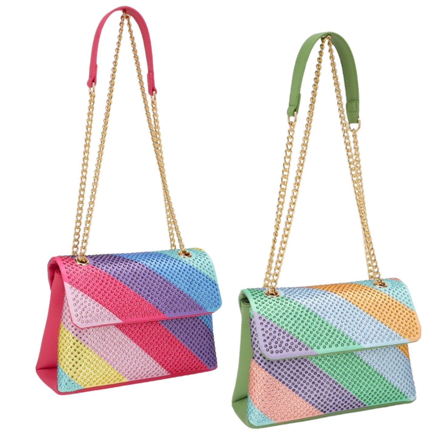 Rhinestone Rainbow Shoulder Bag (2 colors)