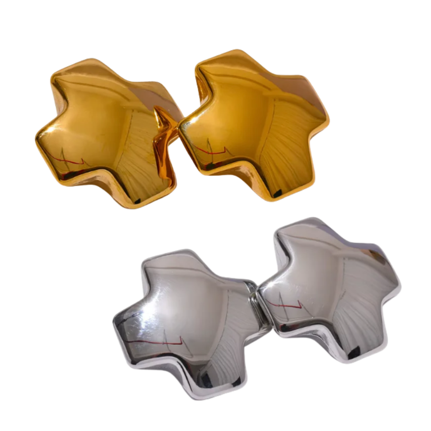 Sculpted Cross Earrings (2 colors)