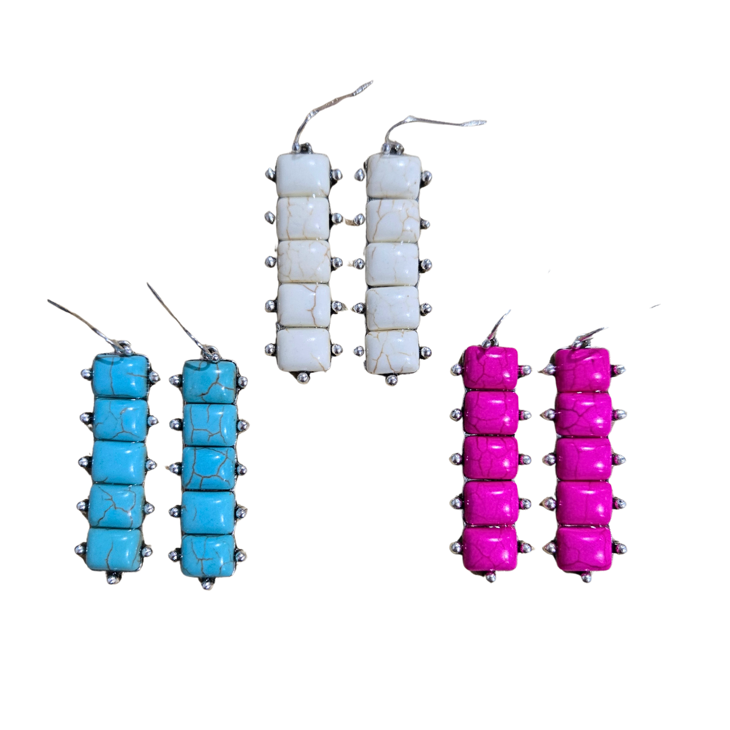 Stone Drop Earrings (3 colors)