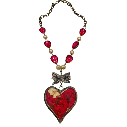 Gypsy South - Floral Heart Necklace