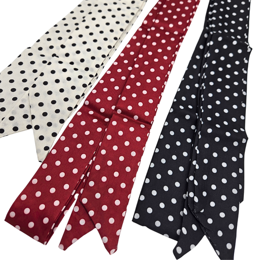 Long Polka Dot Print Twilly Scarf (3 colors)