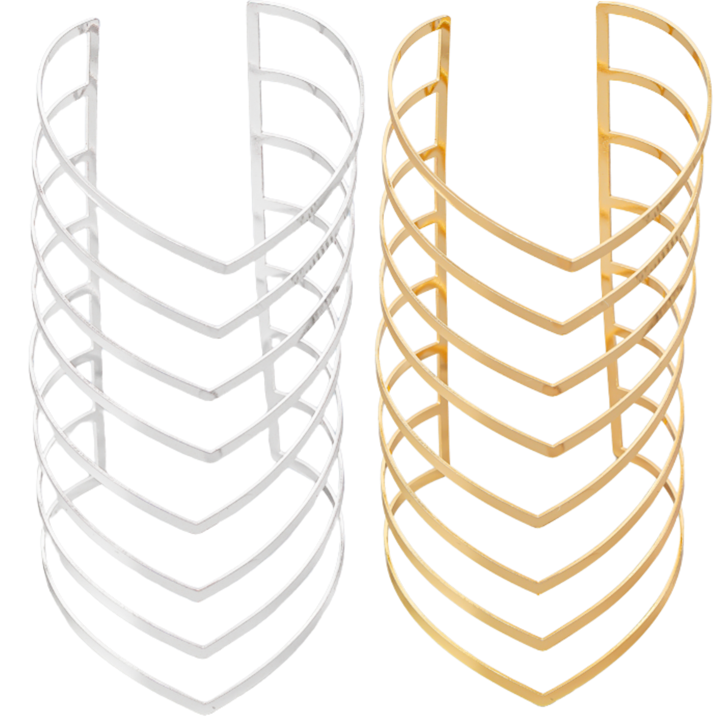 Metallic Arrow Long Cuff Bracelet (2 colors)