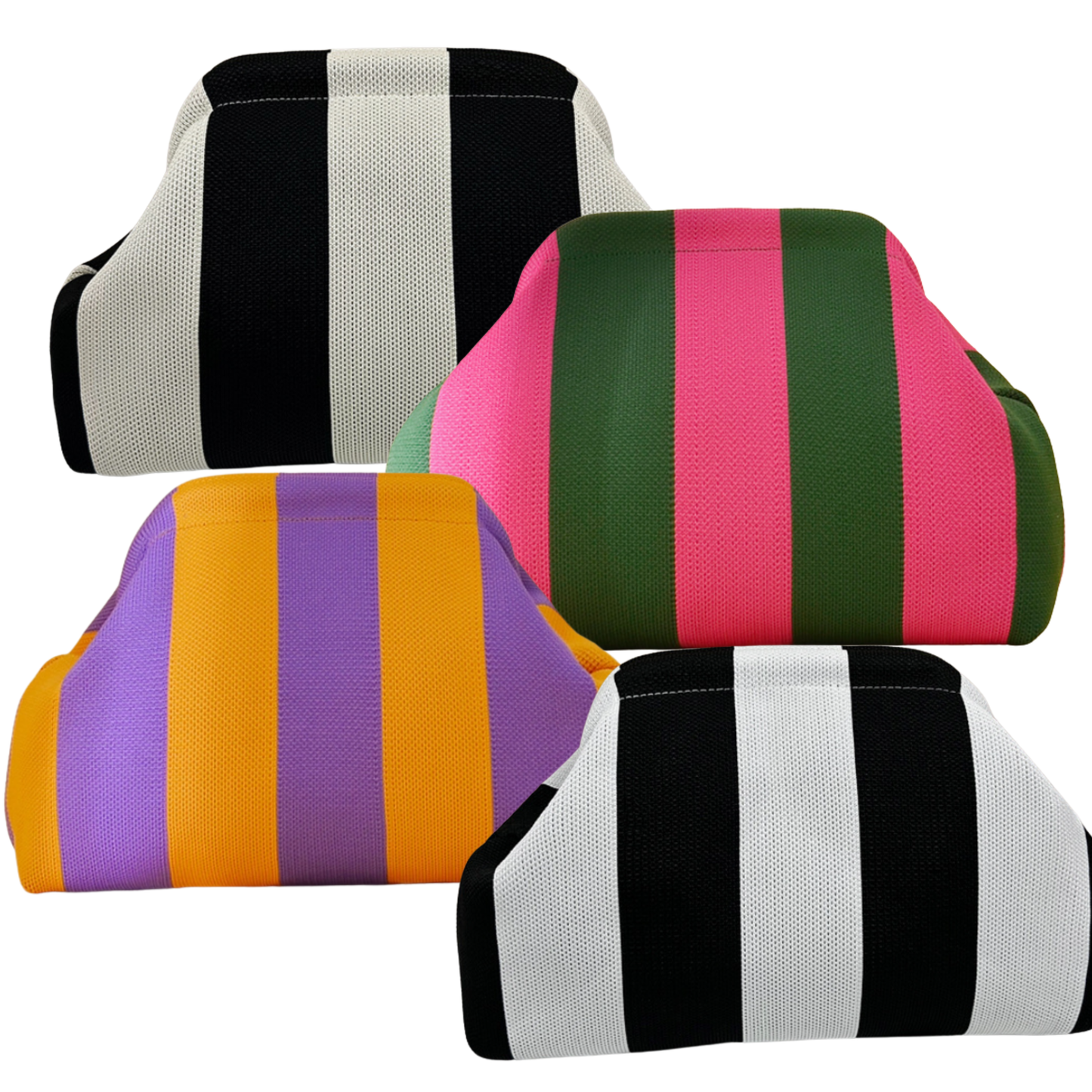 Striped Clutch Makeup Bag (4 colors)