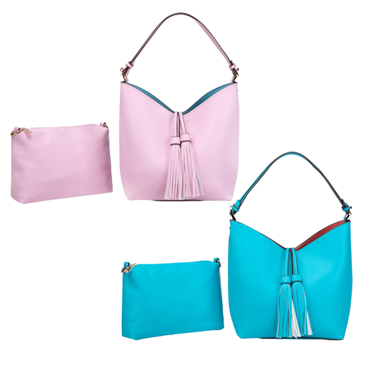 Two in One Faux Leather Satchel (2 colors)