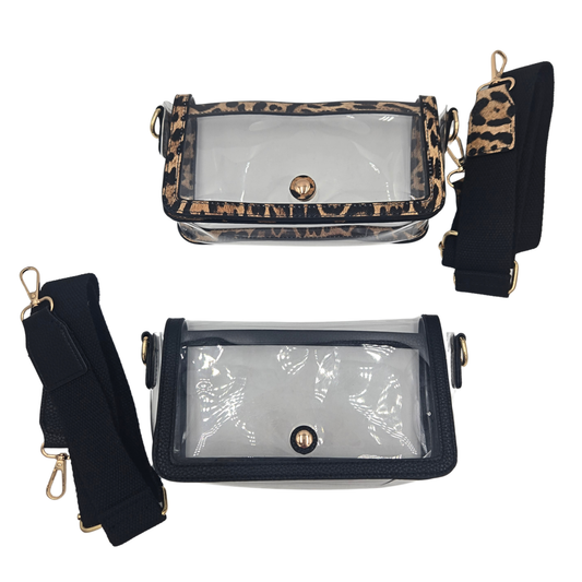 Clear Fold-Over Stadium Clutch (2 colors)