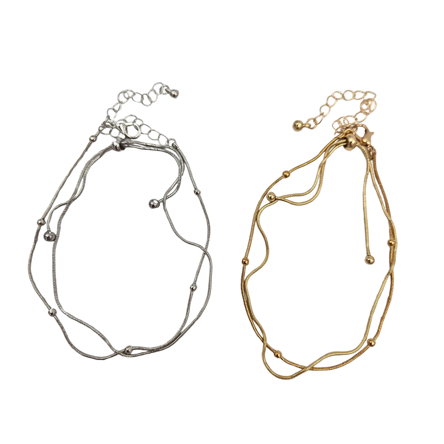 Layered Metal Chain Anklet (2 Colors)
