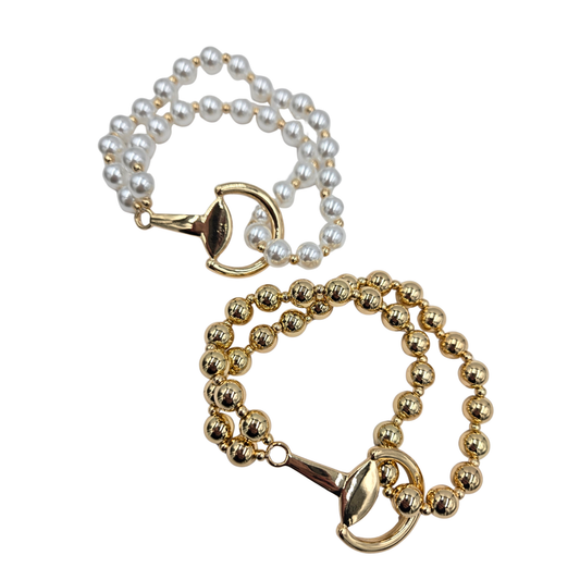 Double Strand Horse Bit Stretch Bracelet (2 colors)