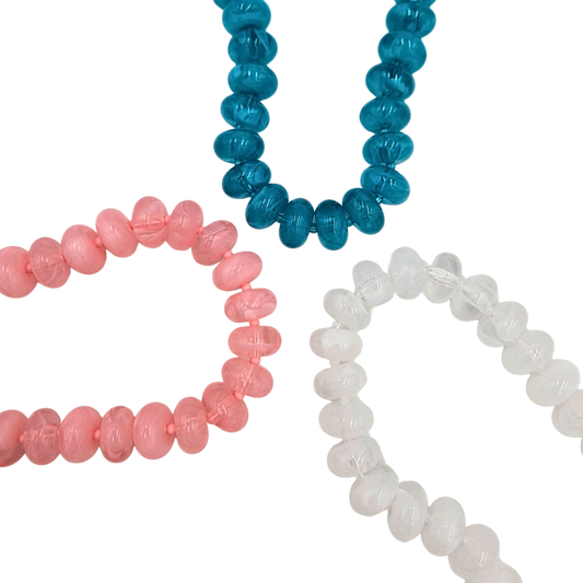 Flat Marble Beaded Necklace (3 colors)