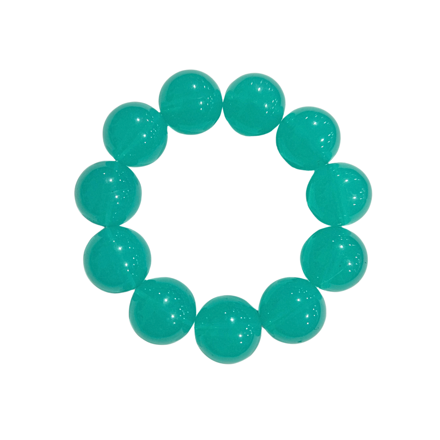 Dopamine Teal Acrylic Beaded Bracelet