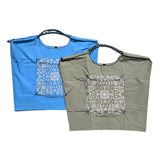 Oversized Paisley Print Rope Bag (2 colors)