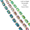 Iridescent Rectangle Jewel Bracelet (11 colors)