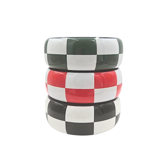 Checkered Print Bangle (3 colors)