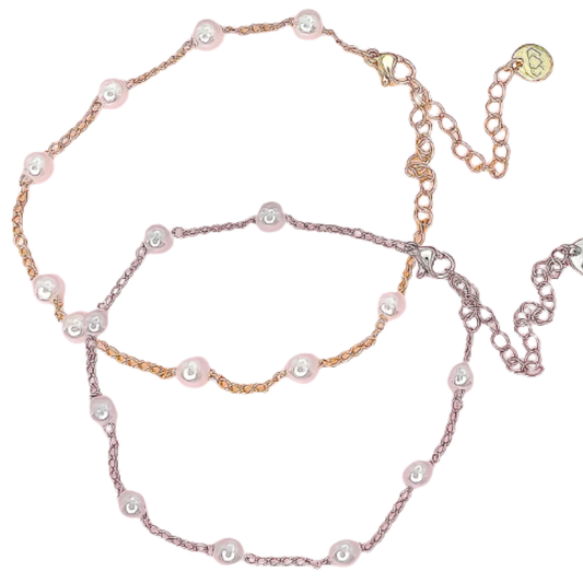 TJ-Dainty Pearl Drops Anklet (2 colors)