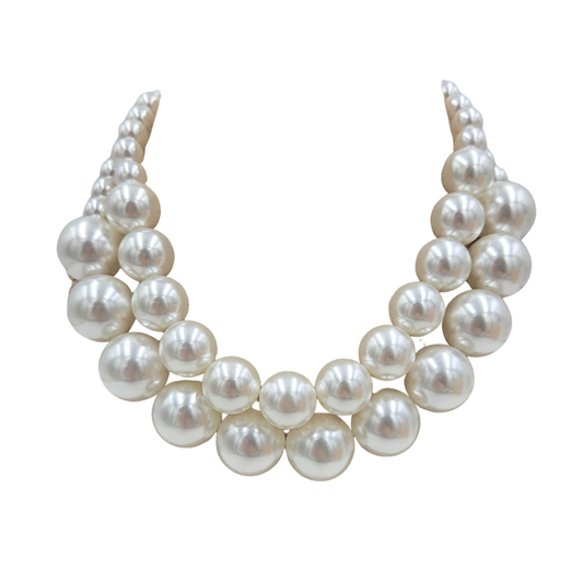 Double Pearl Strand Choker