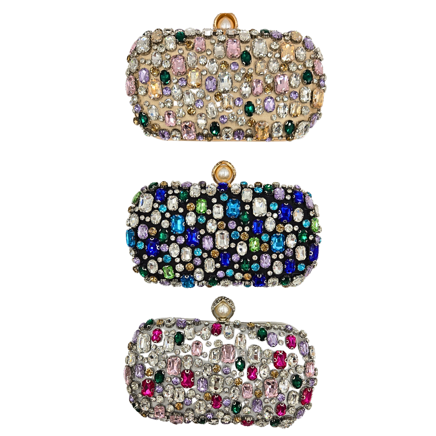 Glitz & Glam Jeweled Clutch (3 colors)