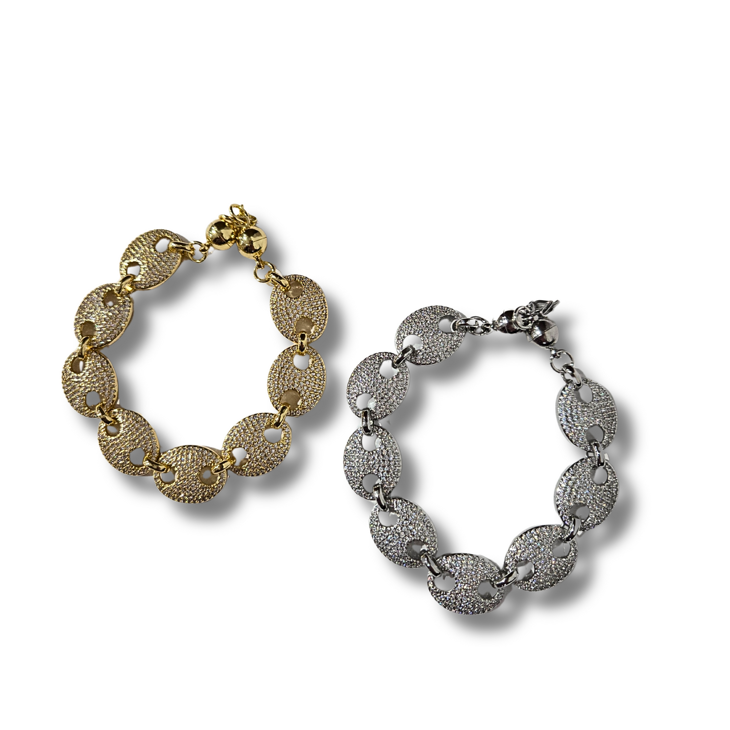 Pave Mariner Chain Bracelet (2 colors)
