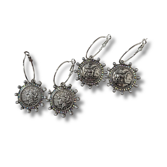 Stamped Statement Bling Earrings (2 styles)