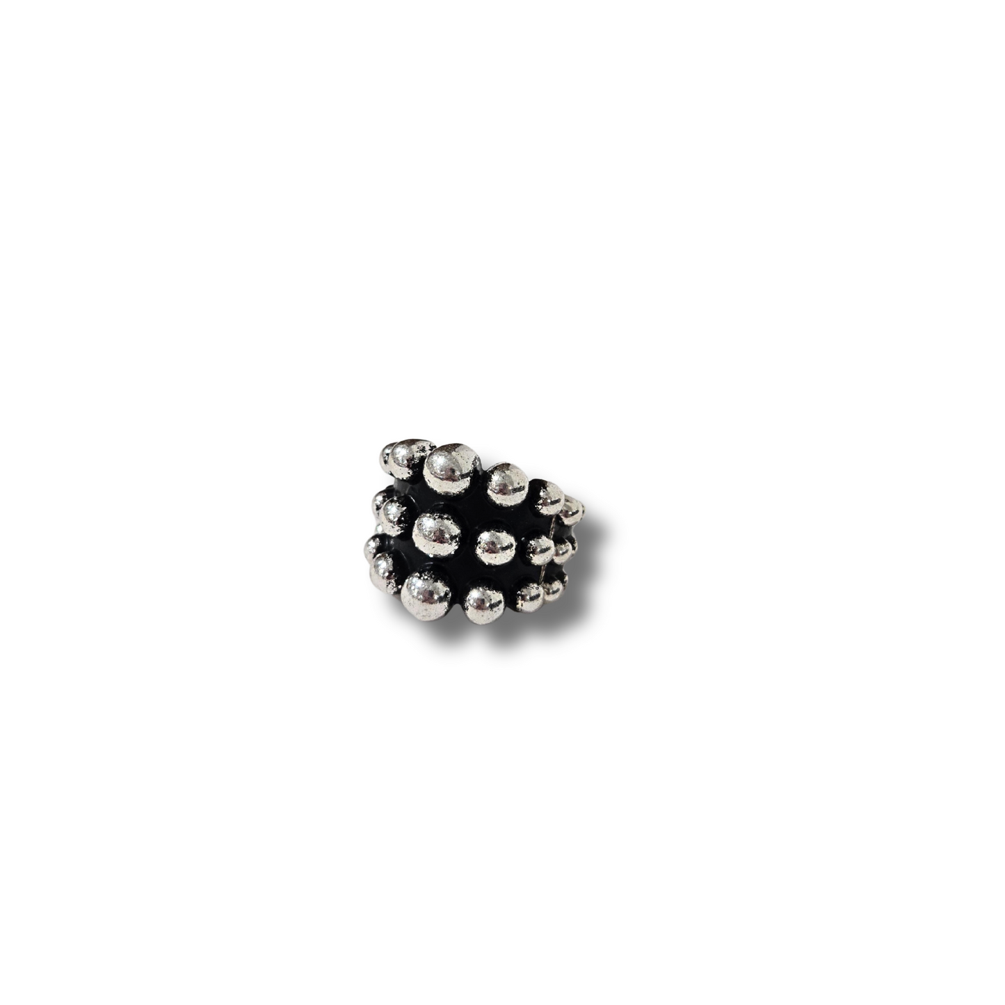 Antique Silver Bauble Studded Ring