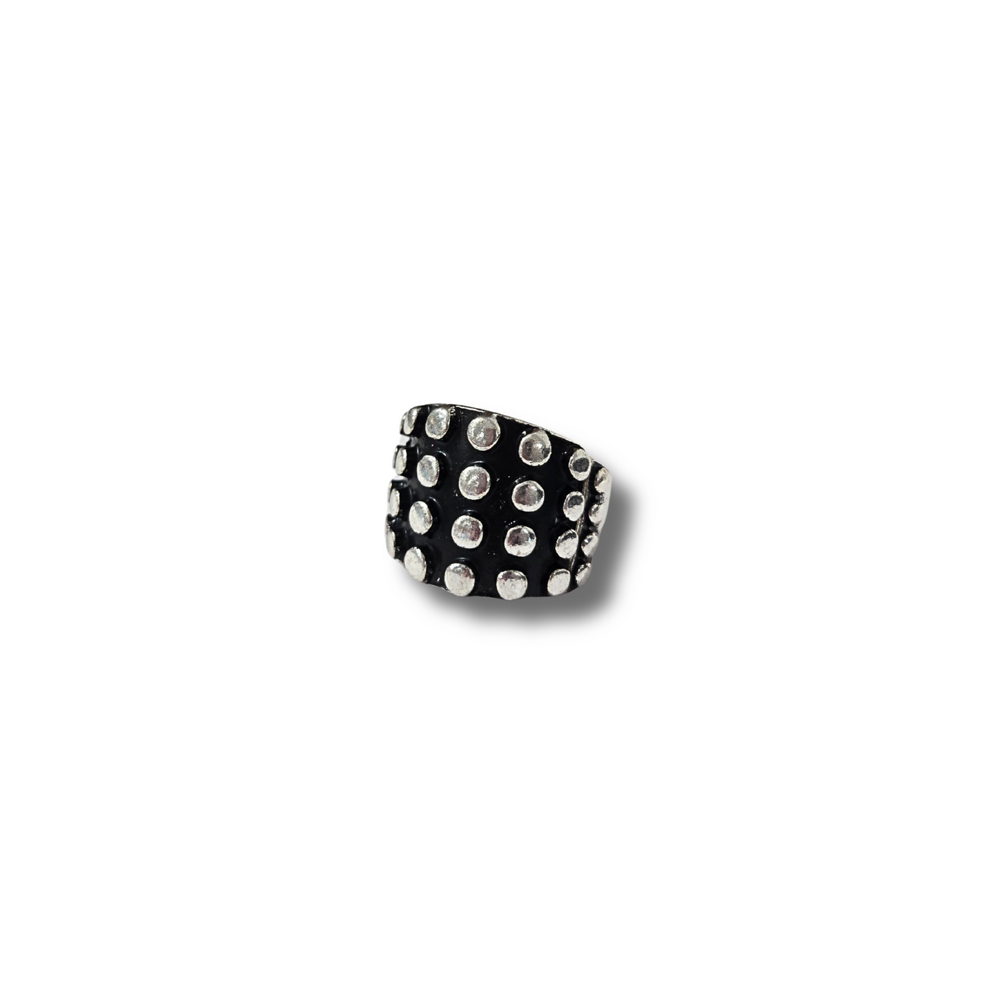 Chunky Silver Studded Ring