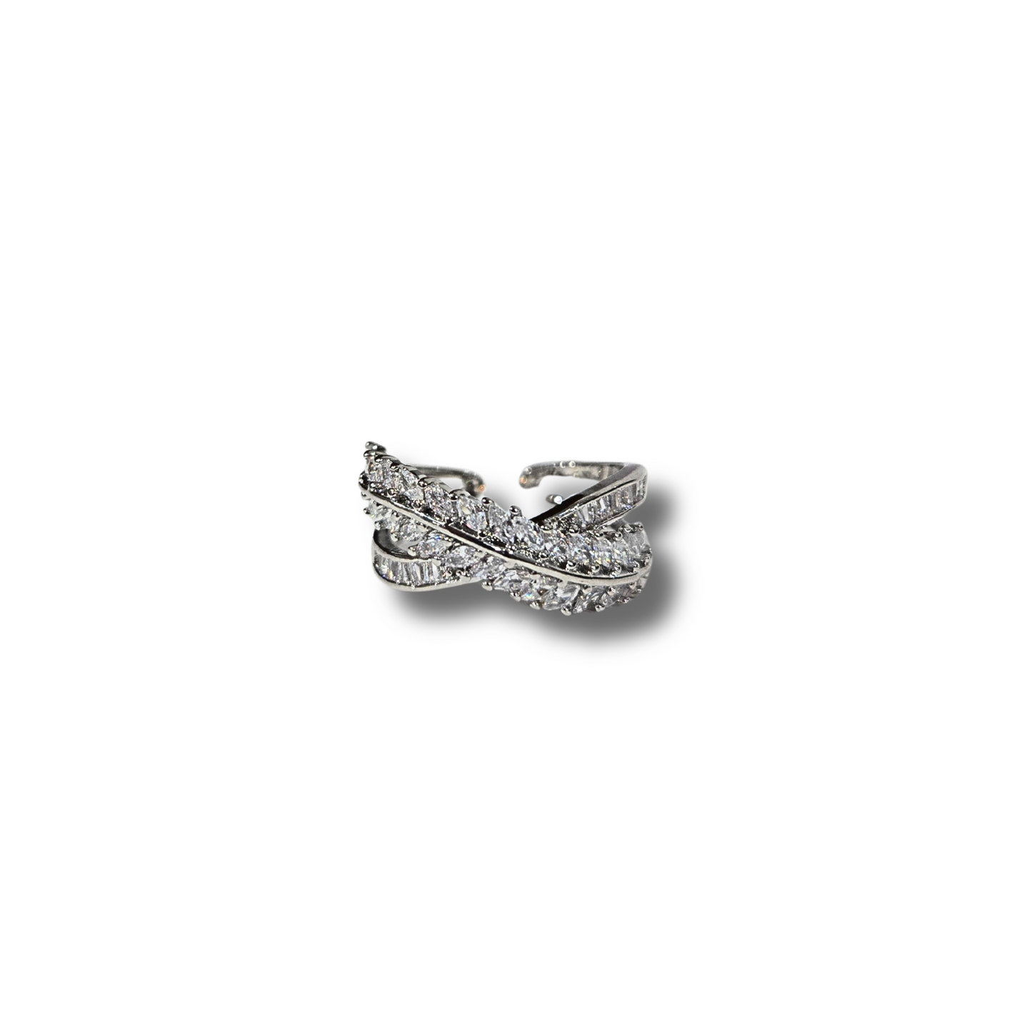 Crossed Vine Adjustable Ring