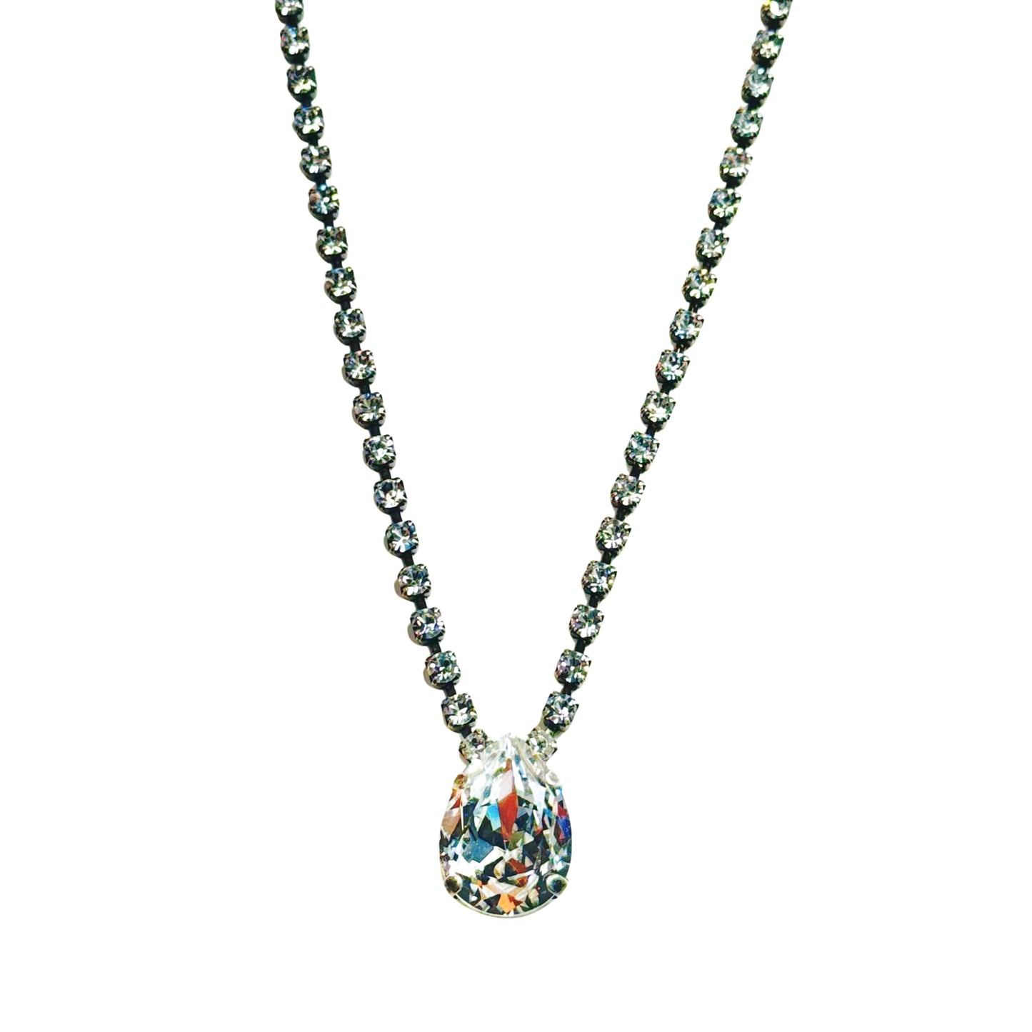 TOVA - The Milli Necklace in Silver & Clear