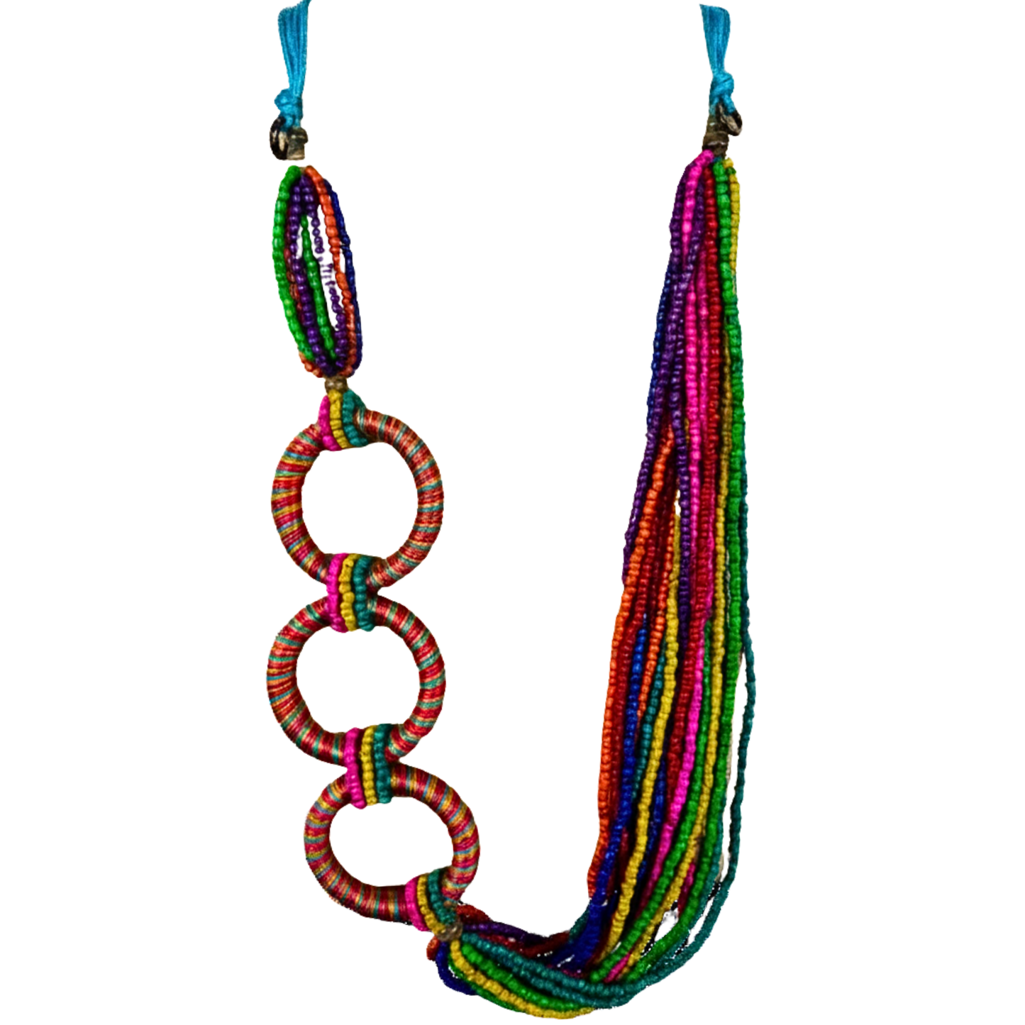 Multicolor Asymmetrical Loop Necklace