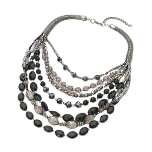 Midnight Cascade Layered Necklace