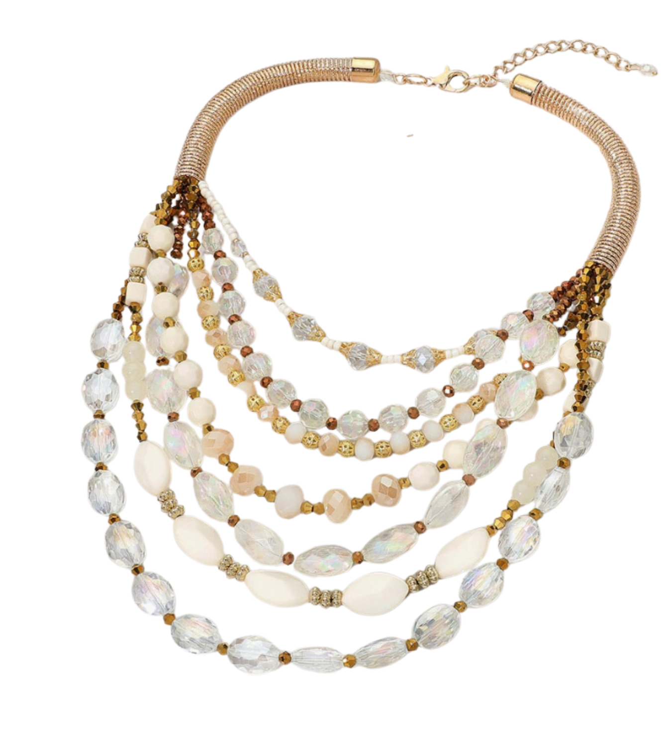 Life of the Party Layered Necklace in Ivory