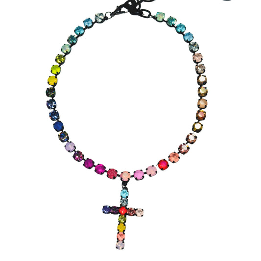 TOVA - Mini Donatella Necklace in Smutt Candy Crush