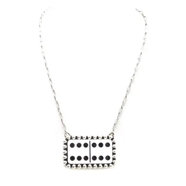 White Domino Necklace