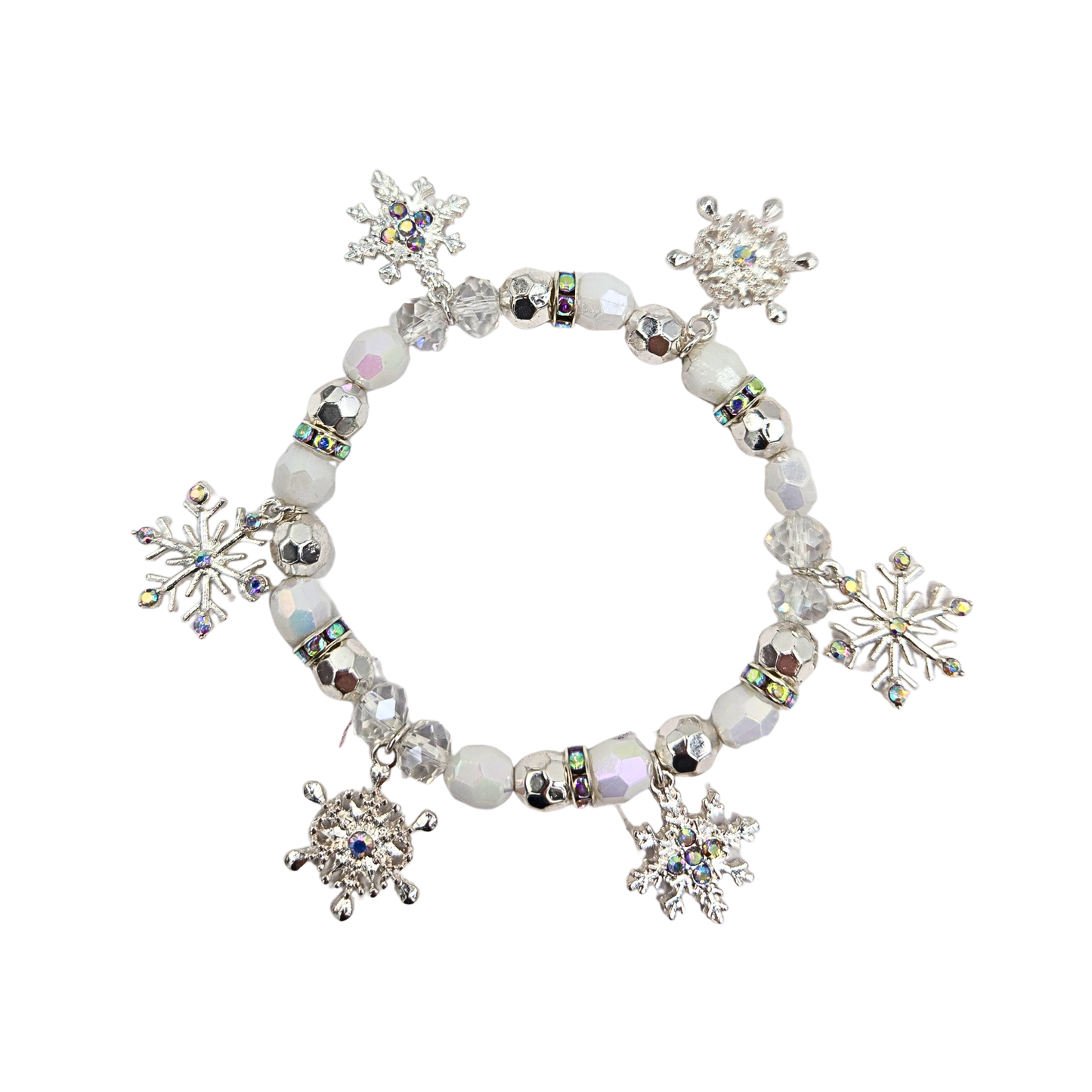 Winter Snowflake Stretch Bracelet