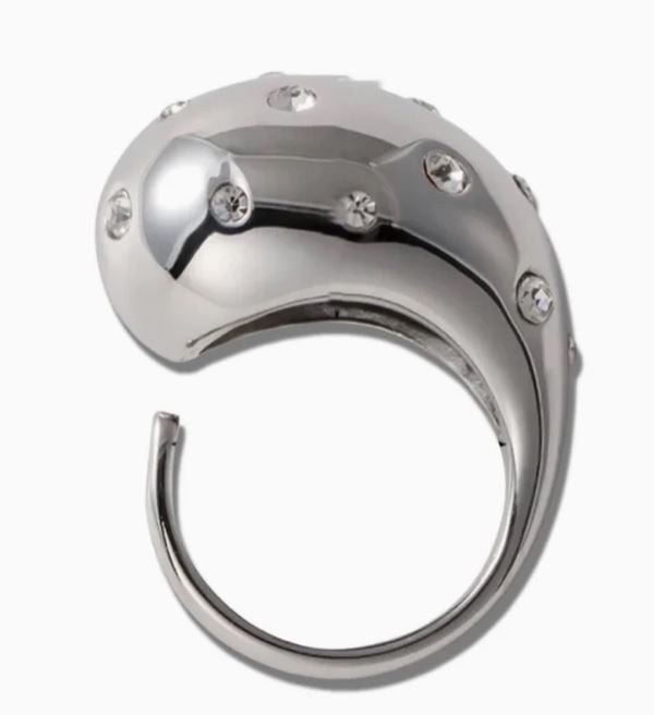 WP - Galaxy Tear Drop Bypass Stacking Dome Ring-2 Colors