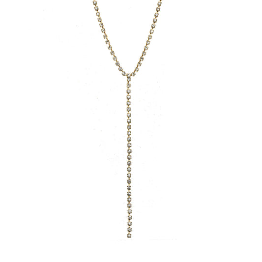 TOVA - The Kassandra Necklace - Antique Gold Clear
