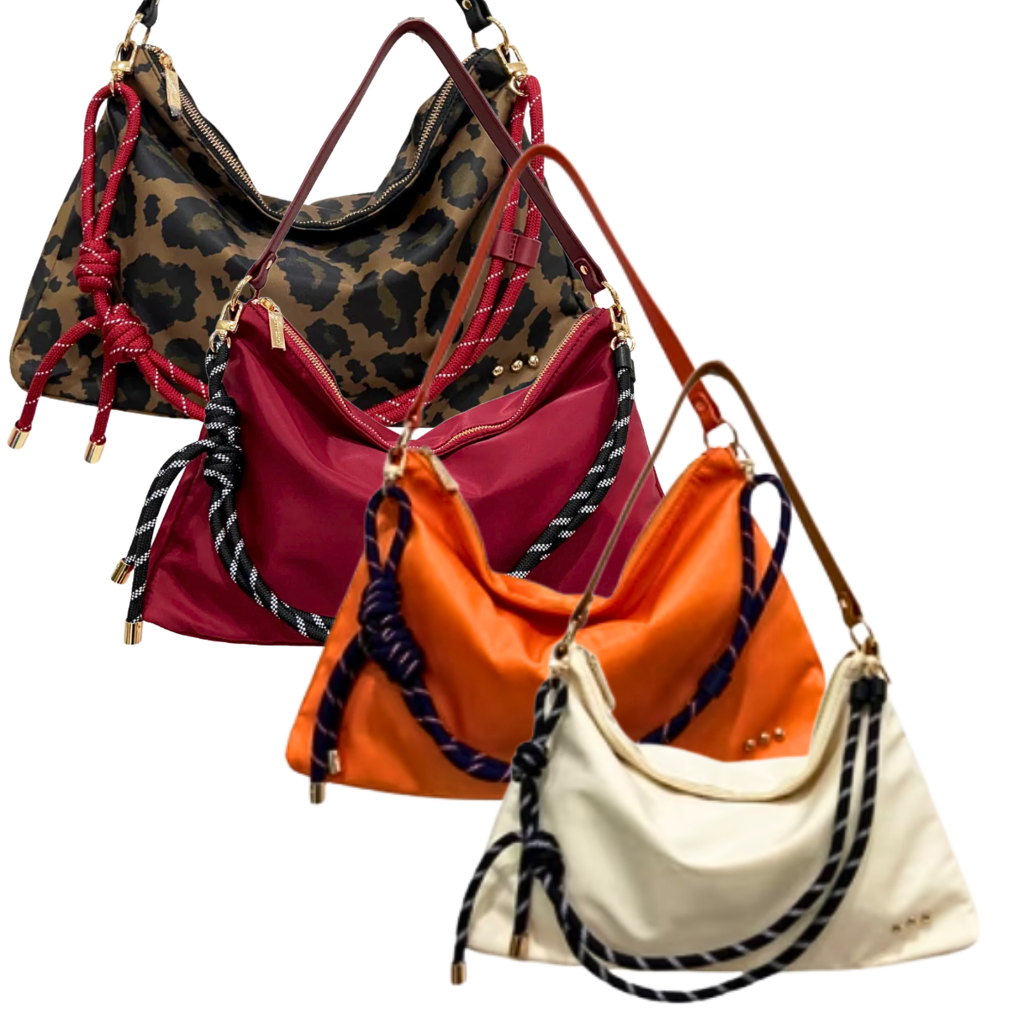 Nylon Slouchy Shoulder Bag (4 colors)