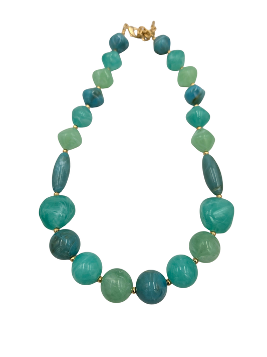 Aqua Beaded Necklace